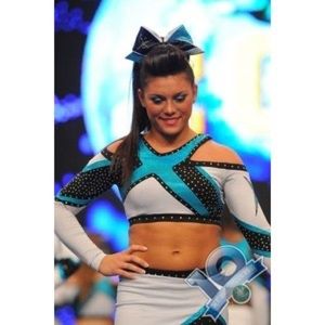 Cheer extreme senior elite uniform and bow